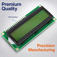 Module LCD STN 1602YY personnalisé en direct d'usine, affichage à caractères 16x2, rétroéclairage LED jaune-vert, 2,7 pouces, à trous traversants, AIP31066