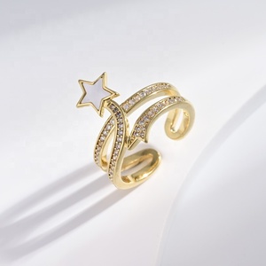 Bague personnalisée en argent sterling 925 plaqué or 14 carats, motif nœud, pour couple, style hip-hop, avec pierres précieuses, pour femme et fille - Product Image 2