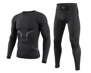 Ensemble de sous-vêtements thermiques DF ESDY5 en polyester, pour le ski, le fitness, le yoga, sans couture, absorbant la transpiration, vêtements d'automne - Product Image 4
