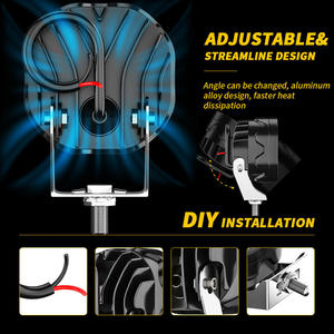 New Condition 66W <b>Cube</b> Offroad 3-Inch LED Fog Lamp Auxiliary Work <b>Light</b> for Motorcycles Blue Color Aluminum Material 12V Voltage - Product Image 3