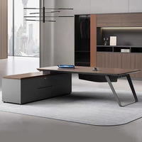 Escritorio de oficina de panel de madera moderno simple Escritorio grande ejecutivo Nuevo uso comercial de lujo ligero