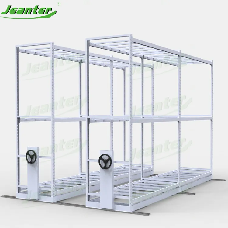 2024 sistema Jeanter idroponico pesante Mobile verticale due livelli Grow Rack