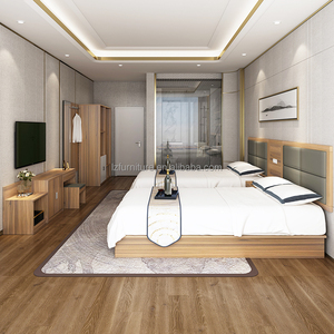 ชุดเฟอร์นิเจอร์ห้องนอนโรงแรมทันสมัย ทนทาน เป็นมิตรกับสิ่งแวดล้อม จากโรงงานโดยตรง ปรับแต่งขนาดได้ พร้อมหัวเตียงหุ้มเบาะแบบบูติก - Product Image 5