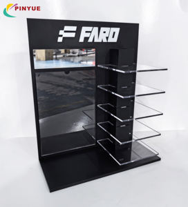 ชั้นวางแว่นตาแบบตั้งพื้น 3 ชั้น สำหรับวางบนเคาน์เตอร์  ทำจากอะคริลิค  พร้อมแผ่นเพ็กบอร์ด  สำหรับ<span class=keywords><strong>ร้าน</strong></span>ค้าปลีก - Product Image 4