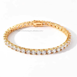 Pulsera de cadena de tenis de circonita estilo Hip Hop, accesorios de joyería de alta gama para mujer, pulsera completa para hombre, moda Tanjing - Product Image 5