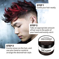 Pomade pour cheveux à tenue forte à base d'huile sans accumulation, produit de coiffage lissant pour cheveux, contrôle des ondulations 360°, pour hommes, marque privée
