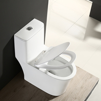 Articles sanitaires modernes allongés en céramique blanche d'une seule pièce WC toilette à domicile pour hôtel
