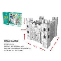 Maison en carton BOSUN à peindre soi-même, puzzle 3D à assembler, vente en gros, personnalisable par l'usine de papier, pour enfants de 7 à 14 ans, DIY
