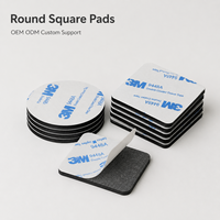 Feuille de caoutchouc mousse silicone découpée sur mesure, imperméable, adhésion forte, antidérapante, absorbant les chocs, protection personnalisée pour pieds de meubles