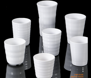 Tasse de dîner de restaurant facile à laver avec LOGO personnalisé tasse de thé en plastique mélamine blanche pour la restauration - Product Image 5