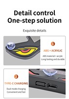 Solarbetriebene Auto-Neonleuchte Kabellose Dämonenaugen-LED-Ambientebeleuchtung Saugnapf USB-Aufladbare Atmosphäre-Atemlampe
