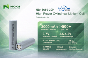 NORDA 18650 NMC 3.7V 3000mAh 5C Peak Cellule Cylindrique à Débit Élevé Prête à l'emploi pour les Appareils à Vape et les Batteries de Secours de Drones - Product Image 6