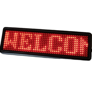 Lập trình Scrolling Red <span class=keywords><strong>LED</strong></span> name tag logo Mini hiển thị với hình dạng hình chữ nhật và vật liệu nhựa cho sử dụng trong nhà - Product Image 1