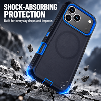 Étui magnétique pour iPhone 17 Pro 18 Pro Max, aimant 2400G, finition mate, anti-traces de doigts, protection antichute renforcée aux coins en TPU et PC