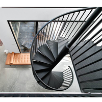 Escalier rotatif en acier, balustrade et marches en spirale de Style méditerranéen, Surface, coloré, escalier rotatif, petit espace