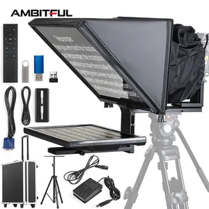 T22หน้าจอขนาดใหญ่ที่ทุ่มเทให้กับการถ่ายทอดสด teleprompter สำหรับโทรศัพท์มือถือแท็บเล็ตกล้อง SLR เพื่อถ่ายวิดีโอ