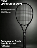 Raquette de tennis Yide 2026 entièrement en carbone, raquette de match professionnelle pour adultes, légère, noire, pour hommes et femmes, vente en gros