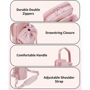 Portable Water Bottle Bag Mobile Phone Pocket New Cross-Border Fashion Classic Canvas Storage Strap Water Bottle Suspender Bag - Product Image 5