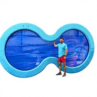 Hamac aquatique gonflable double zone avec centre en maille et technologie Drop Stitch pour adultes