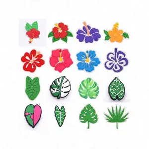 2023 Hawaiian Clog Charms Monstera Deliciosa Schuh Charm für Clog Schuh dekorationen Kinder Geschenk Hawaiian Flower Clog Charms