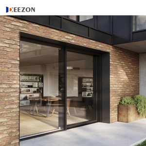 Portes coulissantes en aluminium à rupture de pont thermique à double vitrage, surdimensionnées, à deux panneaux, pour l'extérieur, conformes à la norme DEEZON AS2047 - Product Image 3