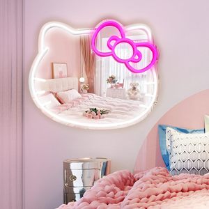 Hello Kitty LED Leucht reklame Kawaii Anime Cat Light, Spiegel Acryl Körper, IP67 wasserdicht, geeignet für Mädchen Raum dekoration - Product Image 1