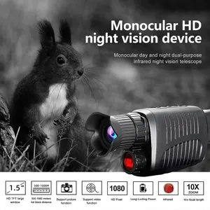QHD Digital Night Vision Monocular Telescope 10x Digital Zoom Camera With Audio Scope 300M For Outdoor Exploring Hunting Camping