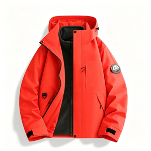 Coupe-vent d'hiver unisexe à capuche, technologie triple protection, imperméable, respirant, coupe-vent, résistant aux taches, pour l'extérieur - Product Image 2