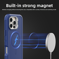 Étui de téléphone robuste antichoc 3 en 1 pour iPhone 16 15 14 13 Pro Max 16 Plus, support d'objectif en métal, coque magnétique