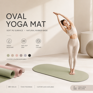 Tapete de <span class=keywords><strong>Yoga</strong></span> de PU Ecológico de Primera Calidad de 5 mm de Grosor, Reversible e Impermeable, Incluye Bolsa de Transporte - Product Image 2