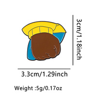 Broche en émail mignonne en forme de poing, épinglette de dessin animé, badges pour sacs à dos et vêtements, bijoux amusants, cadeaux pour amis