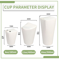 Gobelet en papier à double paroi 100 % recyclable et écologique pour thé et café à emporter, avec revêtement à base d'eau, sans couvercle, sans plastique