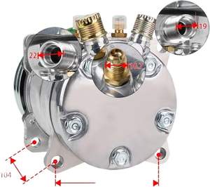 Compresor Sanden Sd507 5H11 <span class=keywords><strong>507</strong></span> Compresor 12V 24V 2 Ranura V Correa Polea Excavadora Camión de servicio pesado Hot Rod - Product Image 1