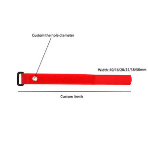 Factory Customized Heavy-Duty Hook and Loop Webbing <b>Strap</b> Eco-Friendly Self-Adhesive Waterproof with Hole - Product Image 4