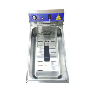 Nouvelle <span class=keywords><strong>friteuse</strong></span> électrique commerciale 220V à panier unique de 12L en acier inoxydable pour restaurants et hôtels - Product Image 3