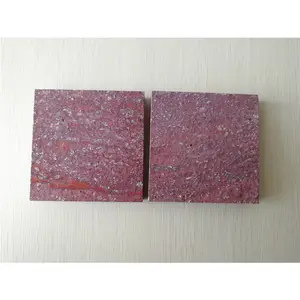 Imperial Red Ruby Batu Alam Porfiri Non-Slip Eksterior Granit Paving Permukaan Disikat Dinyalakan Merah Granit Paving Stone