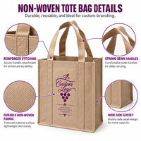 Sac fourre-tout écologique en non-tissé pour femmes, avec bandoulière réutilisable, logo imprimé personnalisé, prix d'usine