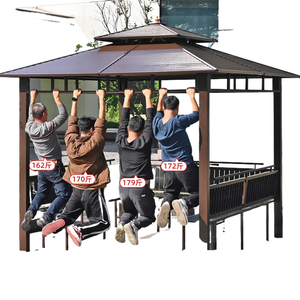 Pavillon extérieur de style chinois, Tente pare-soleil, en alliage d'aluminium, simple, pour <span class=keywords><strong>jardin</strong></span>, cour et villa, à quatre poteaux - Product Image 2