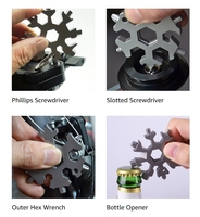 Clé étoile multifonction pour usage domestique, en acier au chrome-vanadium, métrique, idéale comme cadeau de Noël, couteau à ruban/couteau à ficelle/clé OEM