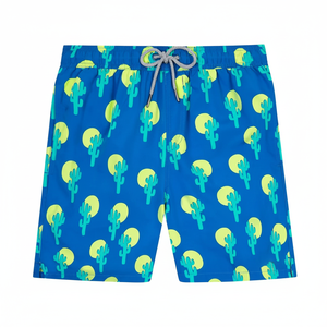 กางเกงว่ายน้ำสำหรับผู้ชายกางเกงขาสั้นพิมพ์ลายที่ได้รับแรงบันดาลใจจากทะเลพิมพ์ลายซับลิเมชันเป็นมิตรกับสิ่งแวดล้อมสำหรับสระว่ายน้ำชายหาดและฤดูร้อน - Product Image 1