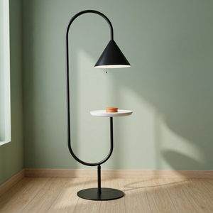 IQBAL COLLECTION Large Nickel Plated Metal Desk Lamp with White Shade LED AC Power Traditional Style - Product Image 2