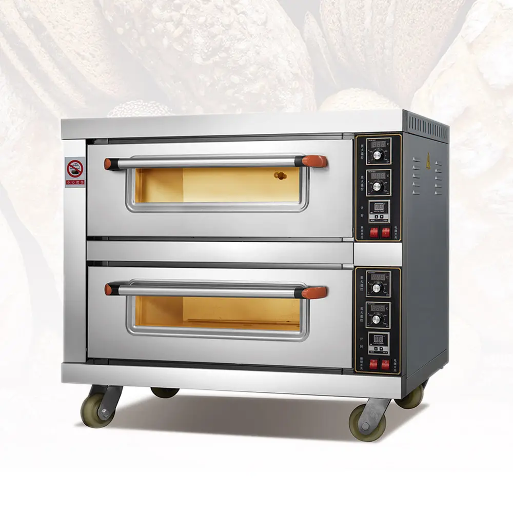 業務用オーブンベーカリー機器ベーカリーパンオーブン工業用2デッキ2トレイミニベーカリーオーブン