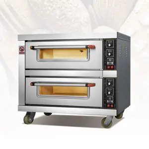 Horno comercial equipo de panadería hornos de pan industrial 2 cubiertas 2 bandejas mini hornos de Panadería