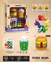 Jouet sensoriel éducatif, cube magique, puzzle à billes, jouet anti-stress, spinner sensoriel pour soulager le stress et l'anxiété, jeu de balle pour les doigts