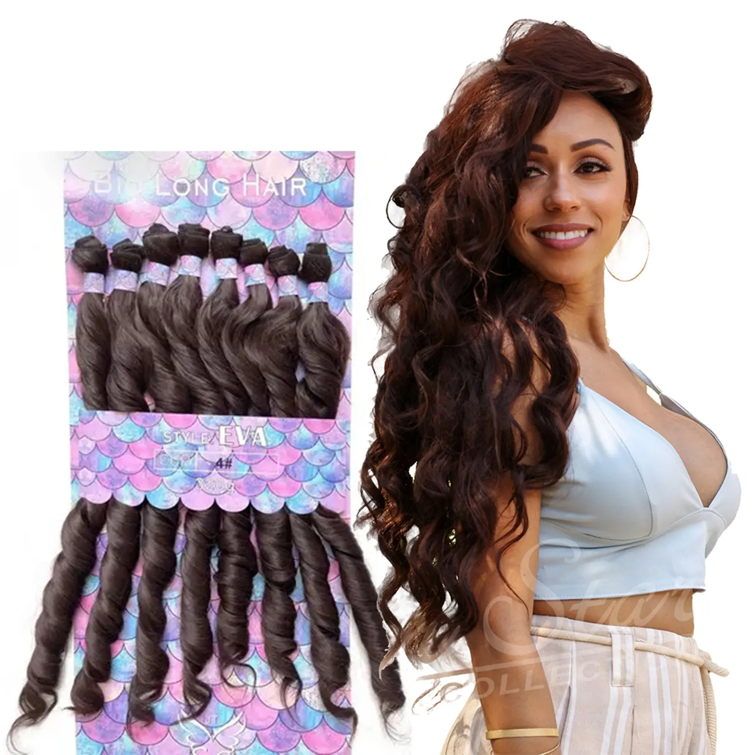 26 28 inches wholesale braiding hair bundles hair extension with closure crochet Brazilian ponytail synthetic hair