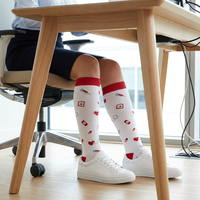 Cinq paires de chaussettes de compression pour femmes, 15-20 mmHg, graduées, en spandex/nylon, hauteur genou - Chaussettes d'été respirantes et écologiques pour le voyage