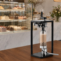 Nouvelle conception de machine de scellage semi-automatique de canettes PET de bureau avec engrenage central pour les magasins de boissons, écologique et facile à ouvrir