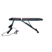 Banc de musculation réglable pour abdominaux et pectoraux avec bande de résistance pour la maison