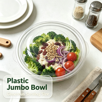 Bol à salade rond en plastique de haute qualité / Grands bols à salade ronds pour service de buffet et traiteur