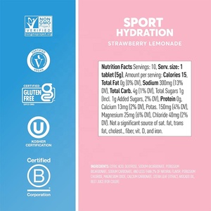 เม็ดยาอิเล็กโทรไลท์ไฮเดรชั่นแบบเม็ดสำหรับผู้ใหญ่ผลิตภัณฑ์เสริมอาหารเพื่อการกีฬาไม่มีน้ำตาล - Product Image 6